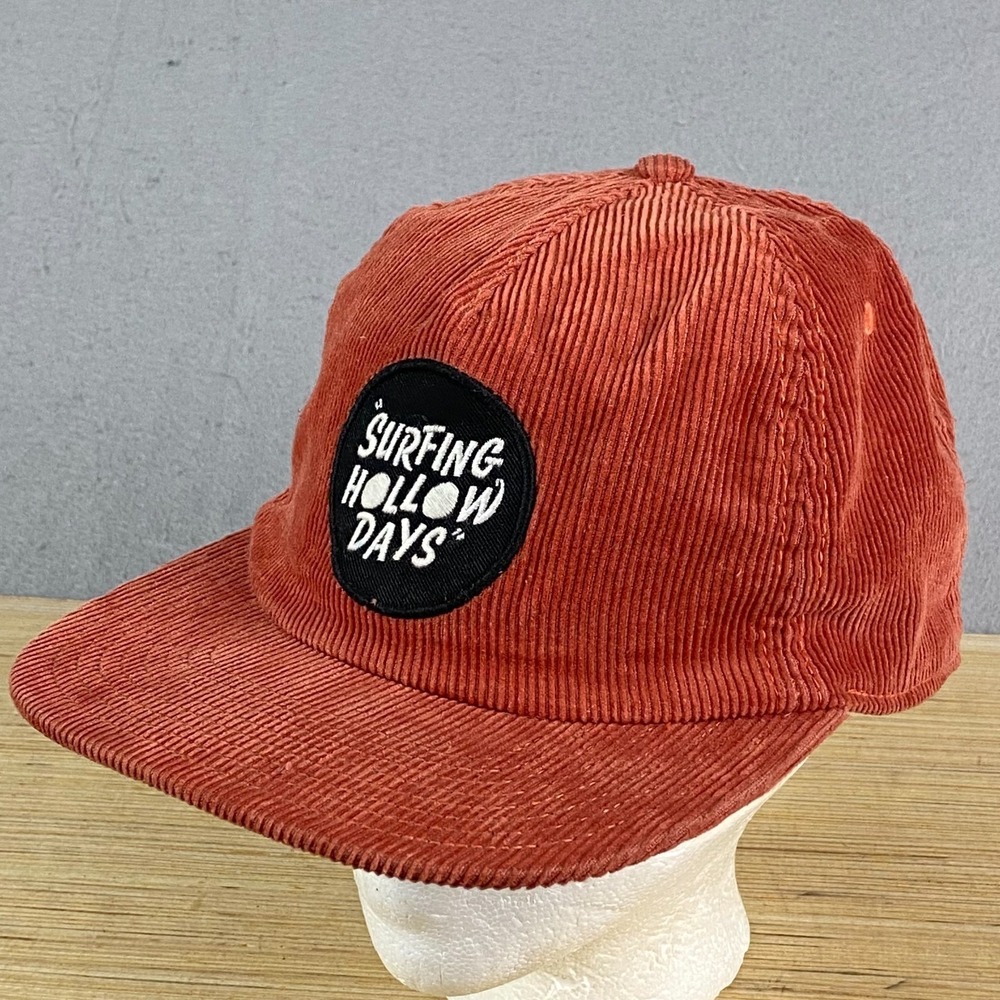 Outerknown surfing hollow days Corduroy Hat Snapback rust orange
